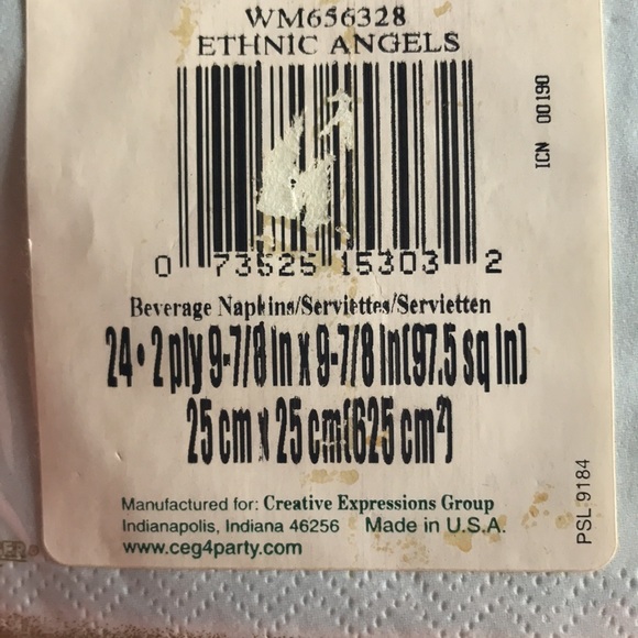 NWT Black Cherub Angels Partyware Set - Picture 7 of 8